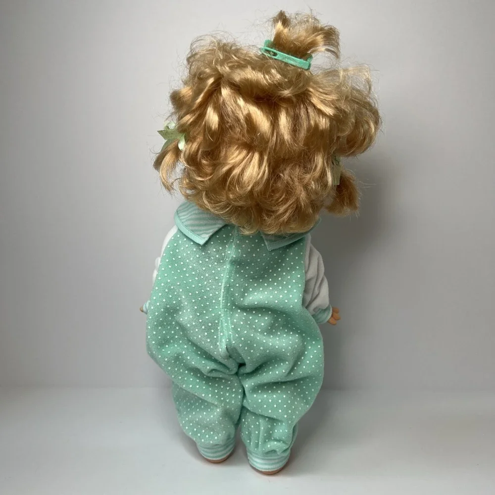 Vintage 1990 Galoob Baby Face So Playful Penny #10 Blue Eyes Mint Romper